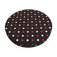 thumbnail image 1 of Fotbe Red and white polka dots Stool Covers Round,Waterproof Round Bar Stool Covers Bar Chair Covers Washable Stool Cushion Slipcover for 12-14 Inch Chair-12 inch, 1 of 7