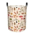 thumbnail image 1 of Fotbe Retro Autum Mushrooms Laundry Basket with Handles, Waterproof Large Laundry Hamper, Wash Bag for Corner Dorm, Rolling Laundry Basket with Handles-Small, 1 of 8
