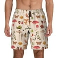 thumbnail image 1 of Fotbe Retro Autum Mushrooms Men’s Swim Trunks Quick Dry Swim Shorts Board Shorts with Mesh Lining-X-Large, 1 of 9