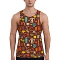 thumbnail image 1 of Fotbe Retro Coffee Pattern Men's Quick Dry Workout Tank Top Gym Muscle Tee Fitness Bodybuilding Sleeveless T Shirt Breathable Workout Shirt-XX-Large, 1 of 9