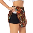 thumbnail image 1 of Fotbe Retro Coffee Womens High Waist Running Shorts Athletic Workout Quick Dry Shorts for Women with Pockets Gym Yoga Summer Shorts-X-Large, 1 of 9