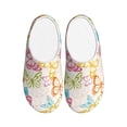 thumbnail image 1 of Fotbe Retro Colorful Butterfly Pattern Women's Fuzzy Curly Fur Memory Foam Loafer Slippers Indoor Outdoor Slippers Winter Home Shoes-40/41, 1 of 7
