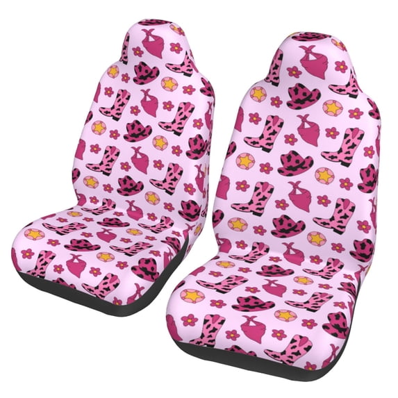 Fotbe Retro Cowgirl Pattern Automotive Seat Covers for Cars Trucks and SUVs – Car Seat Covers for Front Seats,Protective Seat Covers,Vehicle Seat Covers, Set of 2