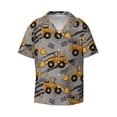 thumbnail image 1 of Fotbe Retro Excavator print Short Sleeve Button Down Shirts for Men Casual Summer Beach Wrinkle Free Shirt-3X-Large, 1 of 7