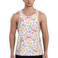 thumbnail image 1 of Fotbe Retro Floral Pattern Men's Quick Dry Workout Tank Top Gym Muscle Tee Fitness Bodybuilding Sleeveless T Shirt Breathable Workout Shirt-3X-Large, 1 of 9