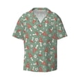 thumbnail image 1 of Fotbe Retro Hippie Groovy Mushroom print Short Sleeve Button Down Shirts for Men Casual Summer Beach Wrinkle Free Shirt-X-Large, 1 of 7
