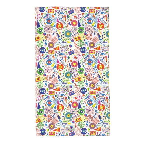 Fotbe Retro Musi Disco Pattern Premium Towels , (27.5x16in) Lightweight and Highly Absorbent Quick Drying Microfiber Towel, Perfect for Daily Use