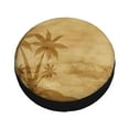 thumbnail image 1 of Fotbe Retro Palm Tree Spare Tire Cover Thickening Universal Fit for Jeep, Trailer, RV, SUV, Truck, Tough Tire Wheel Soft Cover-17 inch, 1 of 9