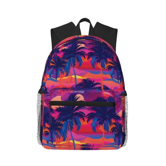 Fotbe Retro Palms Lightweight Casual Laptop Backpack for Men and Women, Daily use Waterproof backpack, Backpack for College