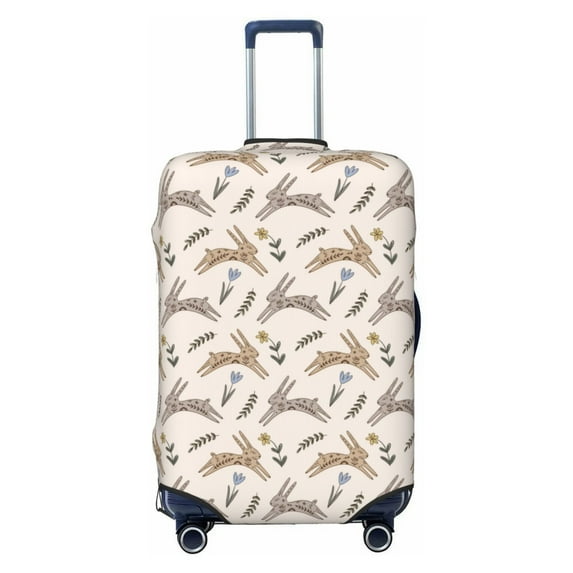 Fotbe Retro Rabbit Luggage Cover Protector,Suitcase Protector,Scratch and Dirt Resistant,Fits 18-32 Inch Luggage-X-Large