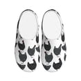 thumbnail image 1 of Fotbe Retro Rooster Pattern Women's Fuzzy Curly Fur Memory Foam Loafer Slippers Indoor Outdoor Slippers Winter Home Shoes-44/45, 1 of 7
