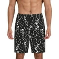 thumbnail image 1 of Fotbe Retro Skeleton Dancing On Halloween Party Pajama Shorts for Men, Men's Pajama Bottoms, Sleepwear,Short Pajama Pants-XX-Large, 1 of 9