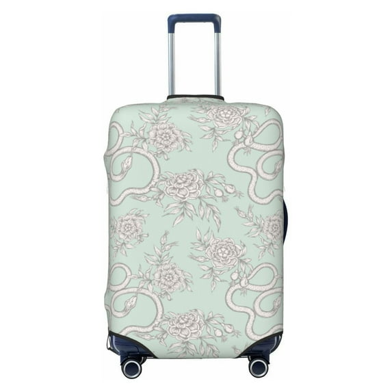 Fotbe Retro Snake Luggage Cover Protector,Suitcase Protector,Scratch and Dirt Resistant,Fits 18-32 Inch Luggage-Large