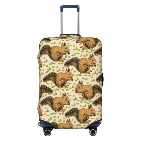 Fotbe Retro Squirrel Luggage Cover Protector,Suitcase Protector,Scratch and Dirt Resistant,Fits 18-32 Inch Luggage(without luggage)-X-Large