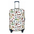 thumbnail image 1 of Fotbe Retro Style Luggage Cover Protector,Suitcase Protector,Scratch and Dirt Resistant,Fits 18-32 Inch Luggage-Small, 1 of 9