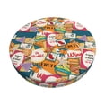 thumbnail image 1 of Fotbe Retro Summer Stamp Stool Covers Round,Waterproof Round Bar Stool Covers Bar Chair Covers Washable Stool Cushion Slipcover for 12-14 Inch Chair-12 inch, 1 of 7