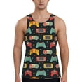 Fotbe Retro Video Game Pattern Men's Quick Dry Workout Tank Top Gym
