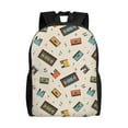 thumbnail image 1 of Fotbe Retro Vintage Tape Travel Laptop Backpack, Business Slim Sturdy Laptops Backpack, Water Resistant College School Computer Bag Gift for Men & Women Fits 15.6 Inch Notebook, 1 of 8
