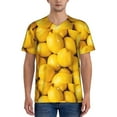 thumbnail image 1 of Fotbe Ripe Yellow Lemon Baseball Jersey Shirt for Men and Women, Casual Short Sleeves Button Down T-Shirt-Small, 1 of 9