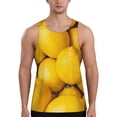 thumbnail image 1 of Fotbe Ripe Yellow Lemon Pattern Men's Quick Dry Workout Tank Top Gym Muscle Tee Fitness Bodybuilding Sleeveless T Shirt Breathable Workout Shirt-Small, 1 of 9