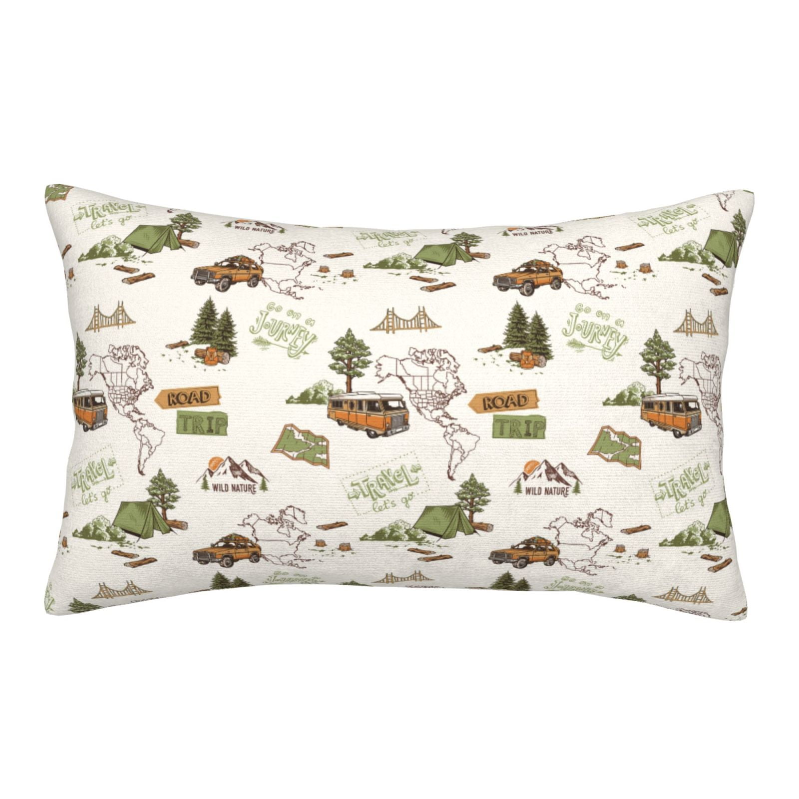 Fotbe Road Trip Pillow Cases Envelope Closure Luxury, Extra Soft