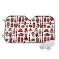 thumbnail image 1 of Fotbe Rocket Pattern Car Windshield Sunshade | Sun Visor Protector Front Window Shade, Keeps Out UV Rays, Keeps Your Vehicle Cool-Medium, 1 of 7