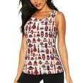 thumbnail image 1 of Fotbe Rocket Pattern Womens Loose Fit Casual Flowy Slim-Fit Tank Tops Athletic Round Neck Trendy Sleeveless Summer Tops for Gym and Yoga-, 1 of 7