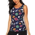 thumbnail image 1 of Fotbe Rocket Satellite Womens Loose Fit Casual Flowy Slim-Fit Tank Tops Athletic Round Neck Trendy Sleeveless Summer Tops for Gym and Yoga-Small, 1 of 9