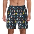 thumbnail image 1 of Fotbe Rocket Space Men’s Swim Trunks Quick Dry Swim Shorts Board Shorts with Mesh Lining-X-Large, 1 of 9