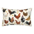 thumbnail image 1 of Fotbe Roosters and Chickens Pillow Cases - Envelope Closure - Luxury, Extra Soft, Cooling Pillow Covers - Wrinkle, Fade, Stain Resistant-20"x30", 1 of 9