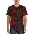 thumbnail image 1 of Fotbe Rose Baseball Jersey Shirt for Men and Women, Casual Short Sleeves Button Down T-Shirt-XX-Large, 1 of 9