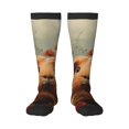 thumbnail image 1 of Fotbe Rose Cute Guinea Pig print Women's Men's Novelty Crew Socks Cotton Socks Knee High Socks for Walking,Running,Nurses,Pregnancy, 1 of 8