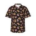 thumbnail image 1 of Fotbe Rose Flower Bear Hawaiian Shirt for Men Unisex Summer Beach Casual Short Sleeve Cotton Linen Button Down Shirts-XX-Large, 1 of 9