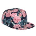 thumbnail image 1 of Fotbe Rose Flowers Flat Bill Visor Cap Classic Snapback Hat Polyester Foam Trucker Hat Trucker Cap Adjustable Baseball Cap, 1 of 9