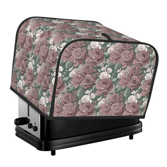 Fotbe Rose Flowers for Four Slice Toaster Cover, Fingerprint Protector, Super Soft Appliance Cover And Dust Cover,Bread Dust Cover & Fingerprint Protection