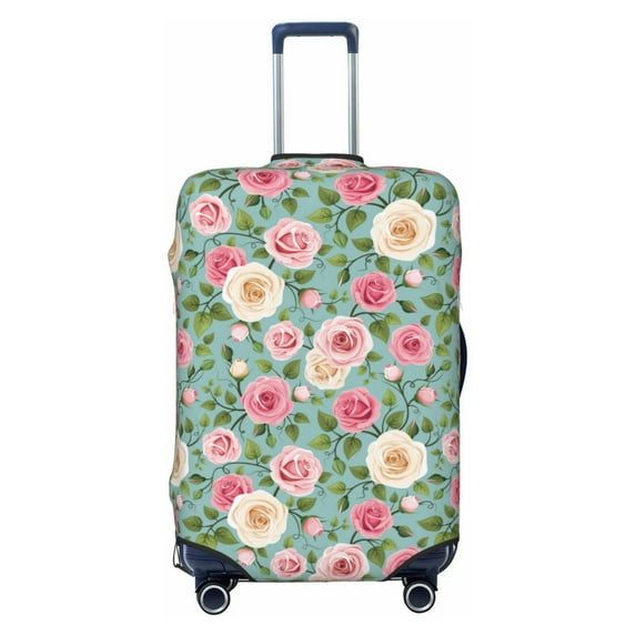 Fotbe Rose Flowers Luggage Cover Protector,Suitcase Protector,Scratch and Dirt Resistant,Fits 18-32 Inch Luggage-Large