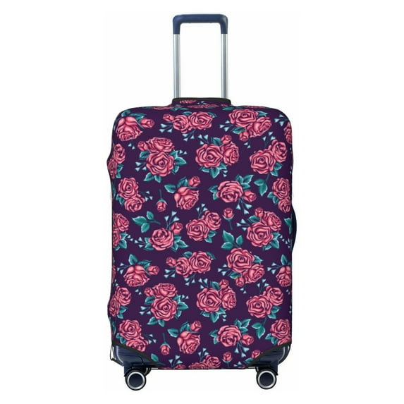 Fotbe Rose Flowers Luggage Cover Protector,Suitcase Protector,Scratch and Dirt Resistant,Fits 18-32 Inch Luggage-X-Large