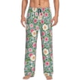 thumbnail image 1 of Fotbe Rose Flowers Men's Pajama Pants,Sleepwear Pants,Pj Bottoms Drawstring And Pockets-Small, 1 of 7