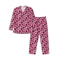 thumbnail image 1 of Fotbe Rose Flowers Pattern Long Sleeve Pajama Set for Men,Sleepwear Set,2-piece Loungewear Set,Soft PJs Comfy Nightwear with Pockets-XX-Large, 1 of 7