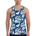 thumbnail image 1 of Fotbe Rose Flowers Pattern Men's Quick Dry Workout Tank Top Gym Muscle Tee Fitness Bodybuilding Sleeveless T Shirt Breathable Workout Shirt-Large, 1 of 9