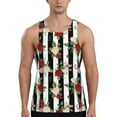 thumbnail image 1 of Fotbe Rose Flowers Pattern Men's Quick Dry Workout Tank Top Gym Muscle Tee Fitness Bodybuilding Sleeveless T Shirt Breathable Workout Shirt-X-Large, 1 of 9