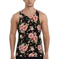thumbnail image 1 of Fotbe Rose Flowers Pattern Men's Quick Dry Workout Tank Top Gym Muscle Tee Fitness Bodybuilding Sleeveless T Shirt Breathable Workout Shirt-XX-Large, 1 of 9