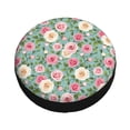 thumbnail image 1 of Fotbe Rose Flowers Spare Tire Cover Thickening Universal Fit for Jeep, Trailer, RV, SUV, Truck, Tough Tire Wheel Soft Cover-15 inch, 1 of 8