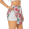 thumbnail image 1 of Fotbe Rose Flowers Womens High Waist Running Shorts Athletic Workout Quick Dry Shorts for Women with Pockets Gym Yoga Summer Shorts-Large, 1 of 9