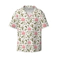 thumbnail image 1 of Fotbe Rose Flowers print Short Sleeve Button Down Shirts for Men Casual Summer Beach Wrinkle Free Shirt-4X-Large, 1 of 7