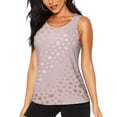 thumbnail image 1 of Fotbe Rose Gold Abstract Spots 1 Womens Loose Fit Casual Flowy Slim-Fit Tank Tops Athletic Round Neck Trendy Sleeveless Summer Tops for Gym and Yoga-Medium, 1 of 7