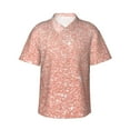 thumbnail image 1 of Fotbe Rose Gold Glitter Hawaiian Shirt For Men Unisex Summer Beach Casual Short Sleeve Cotton Linen Button Down Shirts-Small, 1 of 9