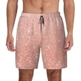 thumbnail image 1 of Fotbe Rose Gold Glitter Men’s Swim Trunks Quick Dry Swim Shorts Board Shorts with Mesh Lining-X-Large, 1 of 9