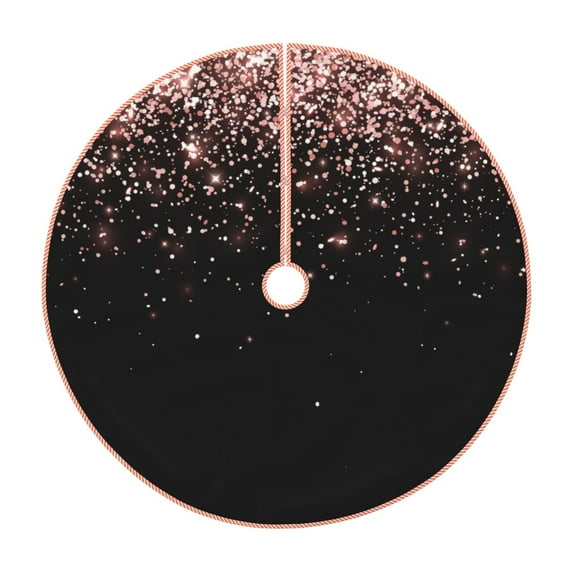 Fotbe Rose Gold Glitter1 Pattern Christmas Tree Skirt, Tree Skirts Plush Christmas Decorations, Christmas Tree Skirts Xmas Decorations Holiday Party Decor-36"