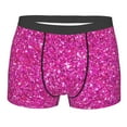 thumbnail image 1 of Fotbe Rose Red Glitter Men’s Total Support Pouch Boxer Briefs, X-Temp Cooling, Moisture-Wicking Underwear, Regular, Long-leg and Trunk-XX-Large, 1 of 9